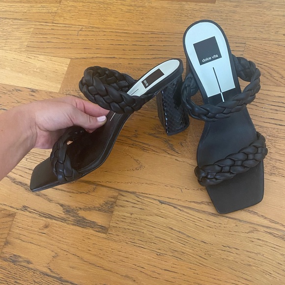 Dolce Vita Black Paily Heels - Picture 3 of 3